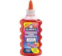 Elmer’s colle PVA pailletée | Rouge | 177 ml | Lavable | Idéale pour fabriquer du slime | 1 unité