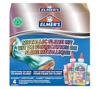ELMER'S Kit de fabrication de Slime métallique, 2 flacons de colle métallique (147 ml), 2 flacons de colle magique (68 ml) G