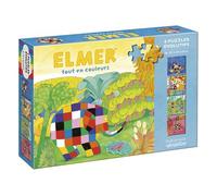 Elmer tout en couleurs - Puzzles évolutifs - puzzle - David McKee - Ecole Des Loisirs - Jeux livres objets