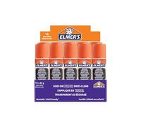 Elmer's Bâtons de colle violette | Devient transparente en séchant | Parfaite pour l'école et les travaux manuels | Lavable et adaptée aux enfants | 22 g | Lot de 10