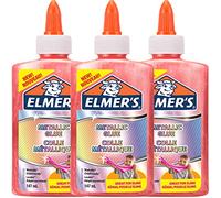 Elmer's colle PVA nacrée | Idéale pour fabriquer du slime | Lavable | Rose | 147 ml | 1 unité