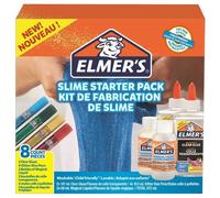 ELMER'S Kit de base pour Slime, 4 stylos colle à paillettes, 2 flacons de colle transparente, 2 flacons de liquide magique