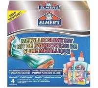 ELMER'S Kit de fabrication de Slime métallique, 2 flacons de colle métallique (147 ml), 2 flacons de colle magique (68 ml) G