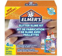 ELMERS Kit de fabrication de slime pailleté, 2 flacons de colle à paillettes de 177 ml, 2 flacons de liquide magique de 68 ml