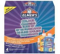 ELMER'S Kit Slime couleur changeante, 2 flacons de colle à couleur changeante (147 ml), 2 flacons de liquide magique (68 ml) G