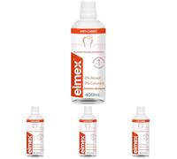 ELMEX - Bain de Bouche elmex Anti-Caries - Reminéralise et aide à protéger contre les caries - Rafraîchit l'haleine - 400 ml (Lot de 4)