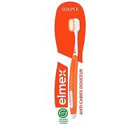 ELMEX - Brosse a Dents Anti-Caries Douceur - Manche Avec 25 % de Plastique Recycle - Souple - Nettoyage de la dentition en douceur et en profondeur
