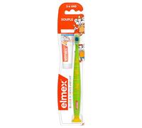 ELMEX - Brosse à Dents Enfant 3-6 Ans (Souple) + Échantillon Dentifrice elmex Anti-Caries Enfant (12 ml) Coloris aléatoires