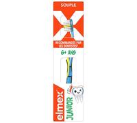 ELMEX - Brosse à Dents Junior InterX Souple 6-12 ans - Nettoyage Doux et Efficace des Dents Permanentes - Tête Compacte