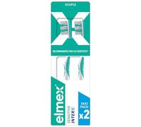 Elmex, Brosse à Dents Souple Sensitive Inter X, Nettoyage Doux, Lot de 2 | Brosses à dents manuelles, Brins en X pour atteindre les espaces interdentaires, Idéale dents sensibles, Manche ergonomique