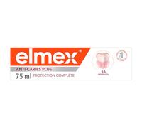 Elmex Dentifrice Anti-Caries Plus Protection Complète, 75 ml | Technologie 10 bénéfices, Reminéralise l'émail et protège les gencives