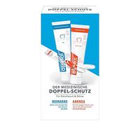 Aronal and elmex Lot de 2 dentifrices dentifrice double protection 12 ml pour gencives et dents, protège contre les caries, format voyage