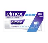 Elmex Dentifrice Blanchissant Soin Émail Blancheur, Lot de 2 x 75 ml | Dents jusqu'à 3 teintes plus blanches* , Dentifrice doux pour l'email et adapté aux dents sensibles