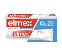 Elmex Dentifrice Anti‑Caries Blancheur Douce 0 % colorants – 2 x 75 ml