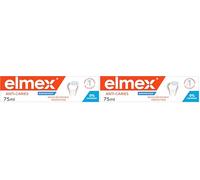 ELMEX - Dentifrice Elmex Anti-Caries Blancheur Douce 0% Colorants - Caries - Dents Sensibles, Gencives Douloureuses, Protection de l'Email - 75 ml (Lot de 2)