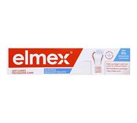 Elmex - Dentifrice elmex Anti-Caries Blancheur - Reminéralise et aide à protéger des caries - Bouclier Bi-actif calcium-fluorure - Blanchissant - Retire efficacement les taches - 75 ml