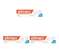 ELMEX - Dentifrice Elmex Anti-Caries Original 0% Colorants - Caries - Dents Sensibles, Gencives Douloureuses, Protection de l'Email - 75 ml (Lot de 3)
