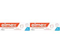 ELMEX - Dentifrice Elmex Anti-Caries Original 0% Colorants - Caries - Dents Sensibles, Gencives Douloureuses, Protection de l'Email - 75 ml (Lot de 2)