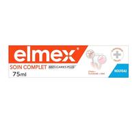 ELMEX - Dentifrice Elmex Anti-Caries Plus Soin Complet - Reminéralise l'Émail - Protège les dents sensibles et l'irritation des gencives - 75 ml