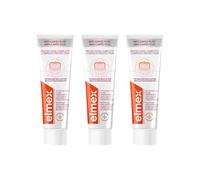 ELMEX - Dentifrice Elmex Anti-Caries Plus Soin Complet - Reminéralise l'Émail - Protège les dents sensibles et l'irritation des gencives - 3x75 ml