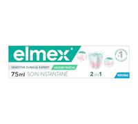 ELMEX - Sensitive Clinical Expert Dentifrice Soin Instantané + Haleine Fraîche - Protection durable et fraîcheur immédiate - 75ml