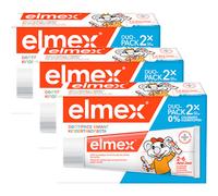 Elmex Dentifrice Enfant 2-6 Ans Duopack 2x50ml Promo 2+1 Gratuit