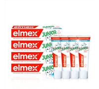 Elmex Dentifrice Enfant, 6-12 Ans, formulé pour prendre soin des nouvelles dents permanentes - Protège des caries - 75ml - Lot de 4