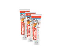 elmex Dentifrice Enfants 0-6 Ans - Dentifrice Doux au Fluor Suisse 75 ml - Lot de 3 - 3 x 75 ml