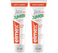ELMEX - Dentifrice Junior 6-12 ans - Dentifrice enfant - Protège les nouvelles dents - Contribue à prévenir la déminéralisation - Renforce les dents - Protège contre les caries - le tube de 75 ml