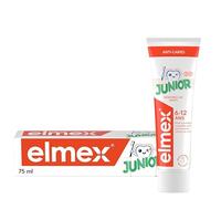 Dentifrice elmex Junior 6-12 ans | Protection contre les caries | Goût menthe | Sans colorants | Dentifrice enfant pour dents plus fortes | Soin des gencives et de l’émail | elmex® enfant | 75ml