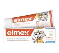 elmex Dentifrice pour bébé de 0 à 2 ans, 50 ml, protection spéciale contre les caries pour les premières dents des bébés, protège l'émail des dents et est doux pour les gencives