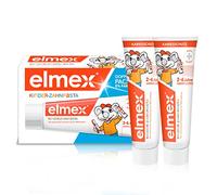 elmex Dentifrice pour enfants de 2 à 6 ans - 2 x 50 ml - Nettoyage des dents adapté aux enfants pour une protection efficace des caries - Avec fluorure d'amine pour un triple mécanisme de protection