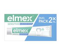 Elmex Dentifrice Sensitive Blancheur Douce, Dents Sensibles, 2 x 75 ml | Dentifrice pour dents sensibles avec triple protection, Renforce l'email, Anti-caries, Dents blanches, Sans colorants