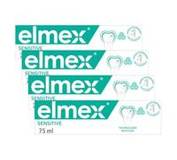 ELMEX - Dentifrice Sensitive - Protection 24h Dents Sensibles et Renforcement de l'Email - Format 75ml (Lot de 4)