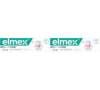 ELMEX -Dentifrice Soin Sensibilité + Gencives protège les dents sensibles-Renforce les gencives-Formule double action cliniquement prouvée -Le tube de 75mL (Lot de 2)