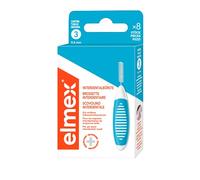 elmex Brosse interdentaire bleue (taille 3, 0,6 mm), 1 x 8 brosses interdentaires pour le nettoyage des espaces interdentaires moyens
