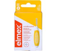 elmex Brosse interdentaire jaune (taille 4, 0,7 mm), 1 x 8 brosses interdentaires pour le nettoyage des espaces interdentaires moyens