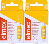 Elmex Interdentalbürsten gelb ISO Größe 4 0,7 mm, 8 pc Brosses interdentaires (Lot de 2)