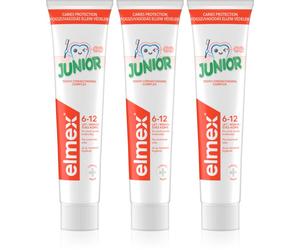 Elmex Junior 6-12 Years dentifrice pour enfants 3x75 ml