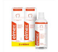 elmex Lot de 2 flacons de 400 ml de rinçage des dents de protection contre les caries