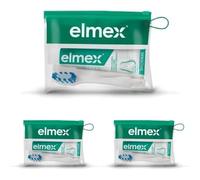 ELMEX - Sensitive Kit Dentifrice Voyage - Brosse à Dents Souple - Dentifrice Gencives Sensibles 12ml - Lot de 3