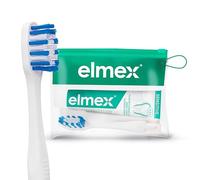 ELMEX - Sensitive Kit Dentifrice Voyage pour Dents Sensibles, Brosse à Dents Souple, Dentifrice Gencives Sensibles 12ml, Compact et Pratique