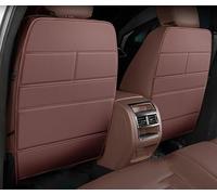 ELNas Protection Siege Voiture Enfant pour Mitsubishi Pajero 1.8/2.5 TD/3.0 V6/3.2 DI-D, Protections pour Dossier Siège Voiture Tapis Protection Arrière Siège pour Enfants,Brown
