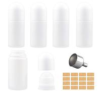 ELNLE Roll on Vide 50ml Bouteille Roller Flacons Roll-on Bouteilles Stick Deodorant Roller Bottles pour Déodorant Huiles Essentielles Parfums Cosmétiques