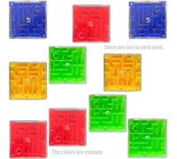 Elnwnnkc 10x Cubes De Jeu Puzzle Labyrinthe Taille Voyage Résolution Problèmes Espace Pensée Labyrinthes Jouet pour Divertissement Familial Éducation Jouet Labyrinthe Perles Éducatif pour Les