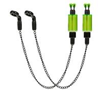Elnwnnkc 2 pièces Alarme de Morsure de pêche bobines Cintre échangistes de pêche Alarme Sensible échangistes indicateurs de chaîne Accessoires indicateurs de morsures de Carpe