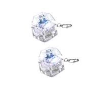 Elnwnnkc 2 pièces claviers Haute clarté Fidgets Jouet Comprenant des Porte-clés et Un Son mécanique pour soulager Le Stress à la Maison ou Bureau Keychains Fidgets