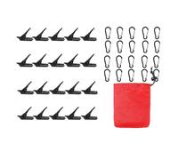 Elnwnnkc 20Pcs Clip de Bâche, Poignée de Verrouillage Coupe-Vent, Clip de Bâche, Pinces de Auvent Poignée pour Activités de Plein Air Camp Tente Randonnée Camping Auvent Pinces