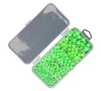 Elnwnnkc 375 pièces/Ensemble Perles de pêche Accessoire de pêche Lueur Perles Douces appâts Verts Oeufs s ' Attaque Outil Nuit