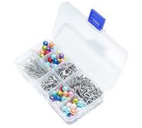 Elnwnnkc 50pcs ange porte-clés pendentif bricolage porte-clés porte-clés pour l ' artisanat comprend des porte-clés avec des perles colorées charme pour les anneaux d ' ange de l ' école